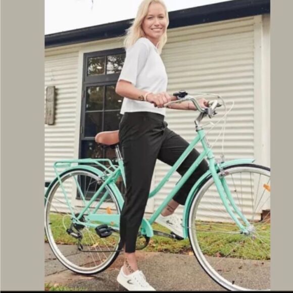 Athleta Plus Size Brooklyn High Waist‎ Ribbed ankle pant black sz 26 - Picture 4 of 13